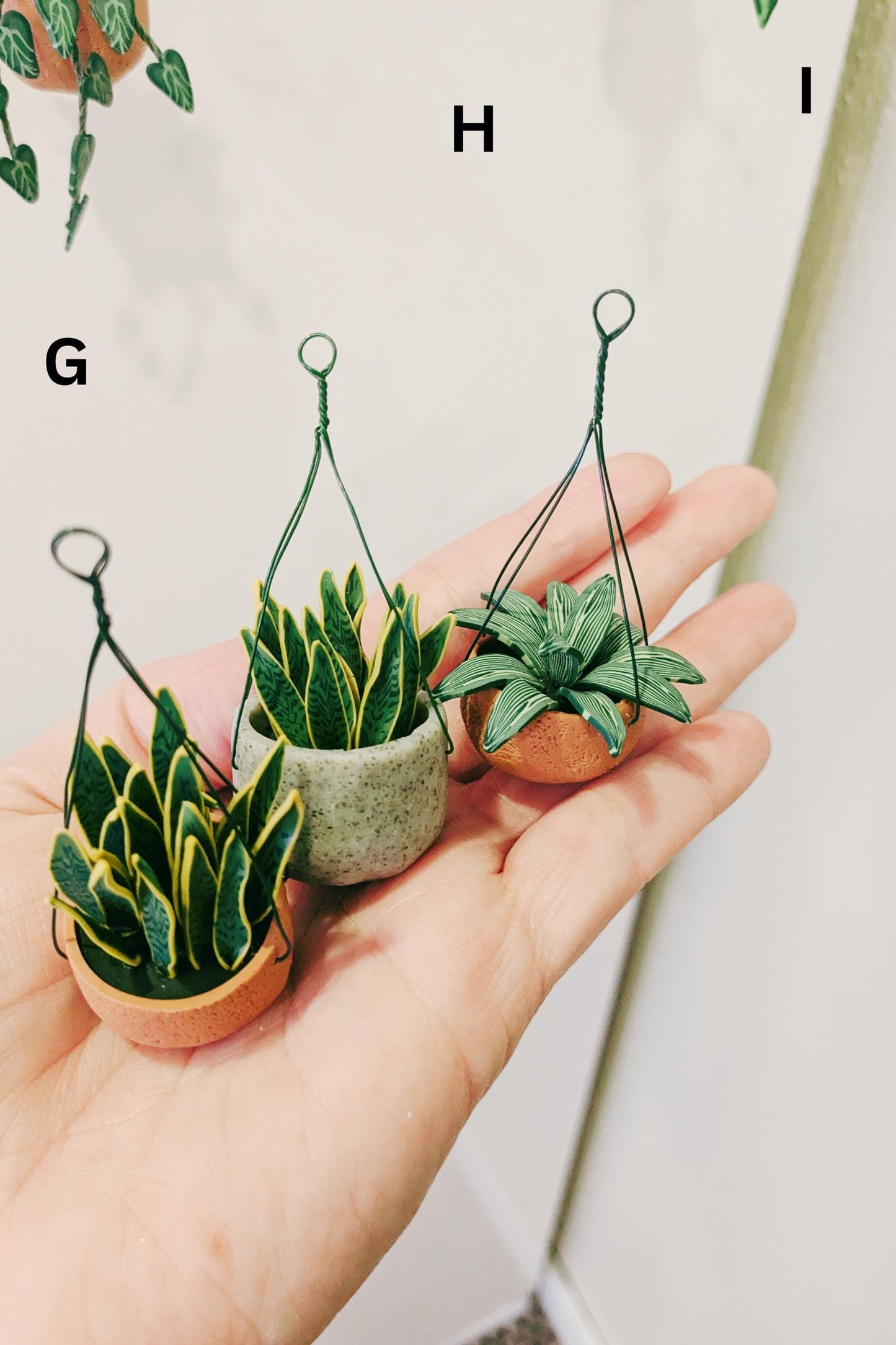Tiny Hanging Plant Magnet, Monstera Magnet, Houseplant Decor, Plant Lover Gift, Tropical Magnet, Miniature plant magnet, Dollhouse plant