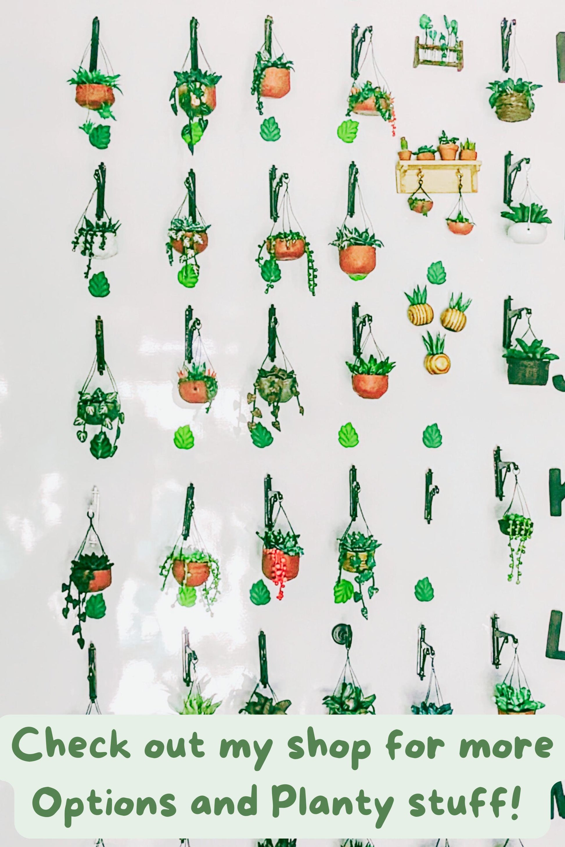 Miniature Plant Magnet, Tiny Hanging Plant, Plant Magnet,Plant Fridge Magnet,Succulent Magnets,Miniature Gift, Houseplant Gift,Fridge Magnet
